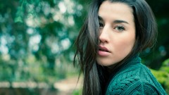 Woman wool faces brunettes models sweaters Tara Onaran