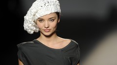 Woman wool hats brunettes models miranda kerr