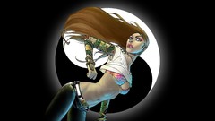 Woman yin-yang artwork