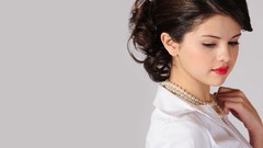 Woman young American Selena Gomez Actress Vogue magazine