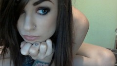 Woman young tattoos nude boobs topless