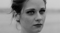 Woman zooey deschanel grayscale