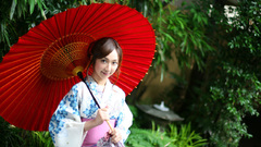 Women asians Umbrellas girl