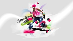 Women colorful shapes dancer Simple Background white background