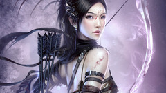 Women digital art asian arrows arrow Archer bow fantasy girl