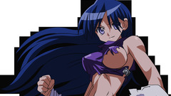 Women ecchi blue hair