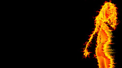 Women flames girl