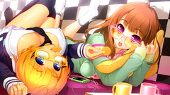 Women glasses lunch girls