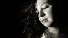 Women grayscale girl