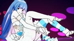 Women long hair purple