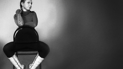 Women minimalistic darkness chairs