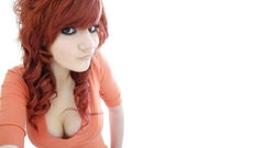 Women redheads cleavage girl