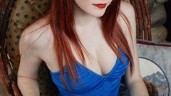 Women redheads models blue