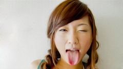 Women tongue asians portraits