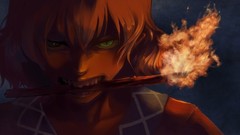 Women touhou fire Green