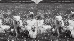 Women vintage Dogs girl