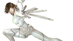 Women white background girl