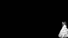 Women white dress black