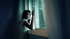 Women window panes girl