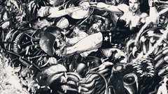 Wonder Woman comics marvel comics grayscale