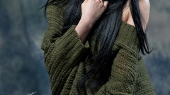 Wool asians bangs models photo shoot black hair Korean 