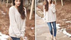 Wool brunettes models emily rudd sweaters