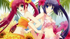 Work anime girls cleavage bikini