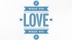Work love Typography motivation inspiration Simple Background