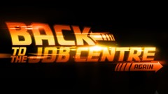 Work Typography black background Back to the Future parody job 
