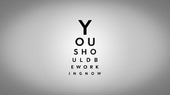 Work Typography minimalistic Eye Test