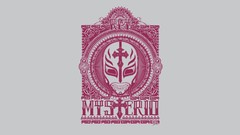 Wrestling fan art grey background Mysterio