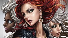 X-Men Rogue comics superheroes digital art marvel comics Storm 