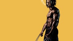X-Men wolverine comics yellow background minimalistic artwork 