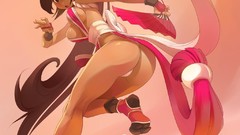 XA drawings long hair anime girls brunettes artwork Mai Shiranui