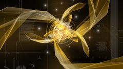 Yellow abstract flower mechanized
