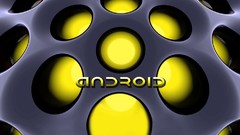 Yellow abstract Metallic android Droid