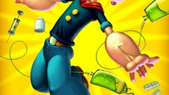 Yellow advertisement Popeye artwork inspirational