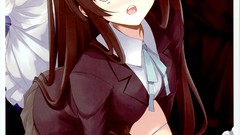 Yellow Anime blush anime girls school uniforms akiyama mio k - 