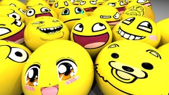 Yellow balls smiling meme derp