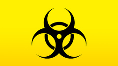 Yellow biohazard Simple Background