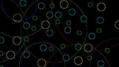 Yellow black blue red Green orange circles little Kreise