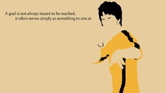 Yellow black Bruce Lee minimalistic Quotes inspirational