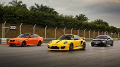 Yellow black orange bmw m5 bmw m6 Porsche 911 GT2 Porsche 911 