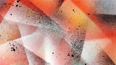 Yellow black red white orange abstract geometry paint splatter