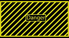 Yellow black simple danger Dangerous