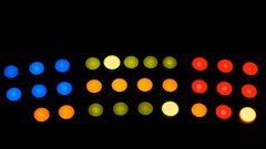 Yellow blue dark red light led