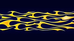 Yellow blue flames tattoos Tribal digital art