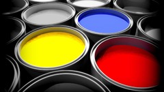 Yellow blue red design paint oil colors multicolor