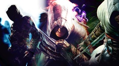 Yellow blue red Green multicolor assassins creed Altair Ibn 