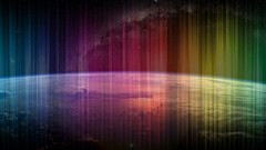 Yellow blue red spectrum Earth planets multicolor